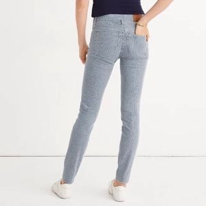 Madewell-9” Mid-Rise Skinny, size 27 Jeans in Piper Stripe